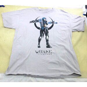 Quake Champions Lootwear Exclusive Shadows Hide Me Graphic T-Shirt XL Gray 100%